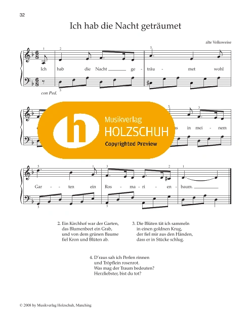 Ich hab die Nacht geträumet